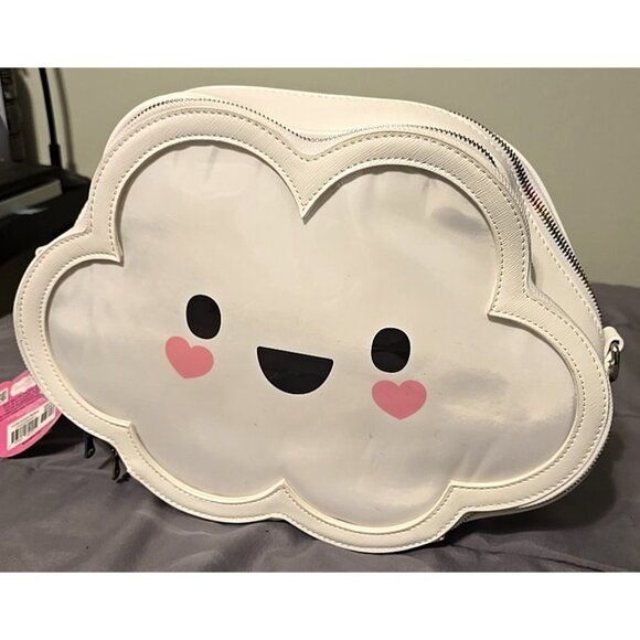 Kawaii Cutie Cloud Ita Bag Crossbody White Rainbow Zipper Robo Roku Brand NEW - Picture 11 of 16